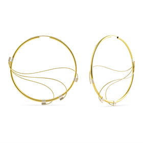 Triple Wave Hoops